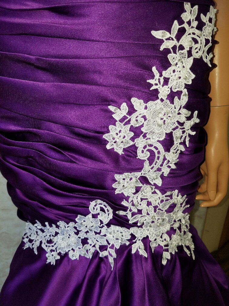 purple bridesmaid mermaid dresses